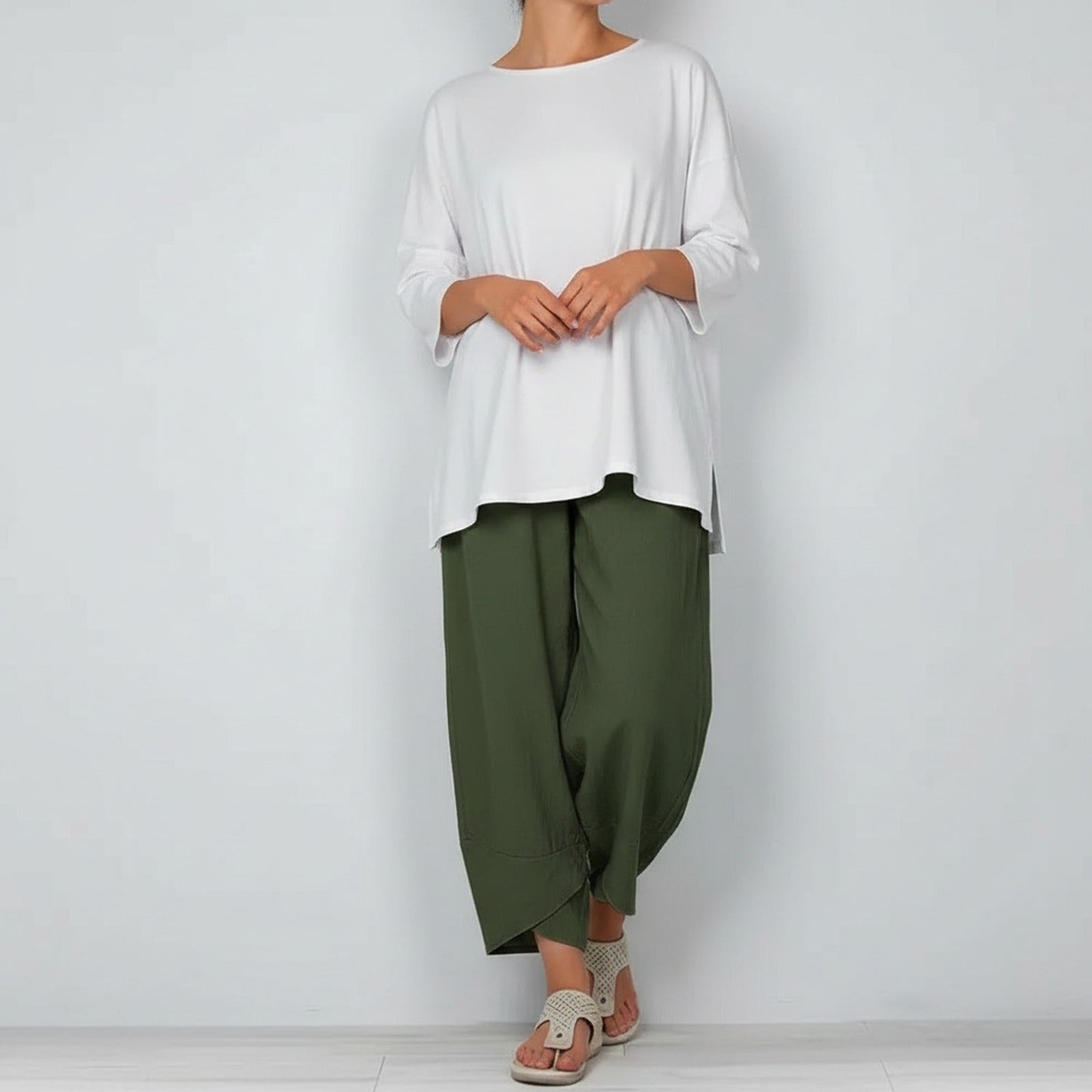 Calça Mireva™ em Linho de Algodão com Caimento Leve