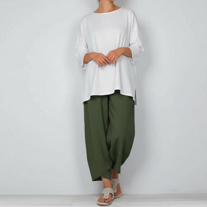 Calça Mireva™ em Linho de Algodão com Caimento Leve