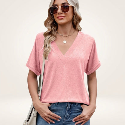 Blusa Elvara™ com Decote V e Estilo Atemporal