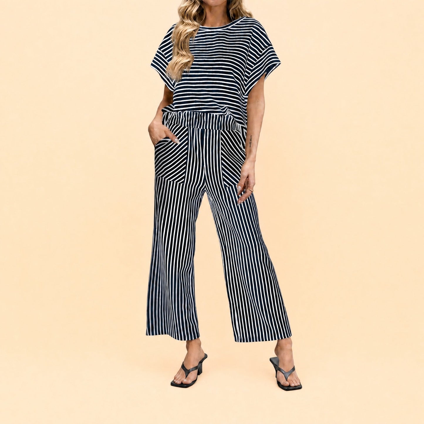 Conjunto Oasis™ Listrado com Cós de Cordão