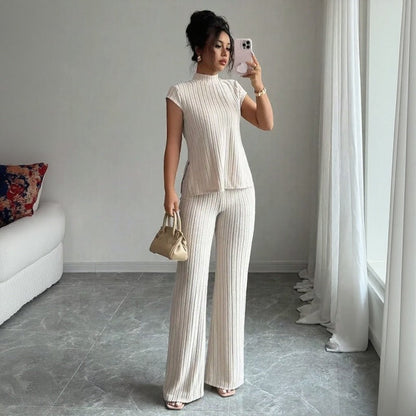 Conjunto Selmira™ Canelado com Elegância Minimalista