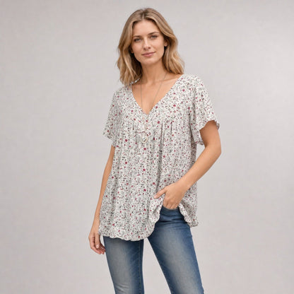 [COMPRE 2 E LEVE 3] Blusa Lisboa™ em Viscose Premium com Decote em V