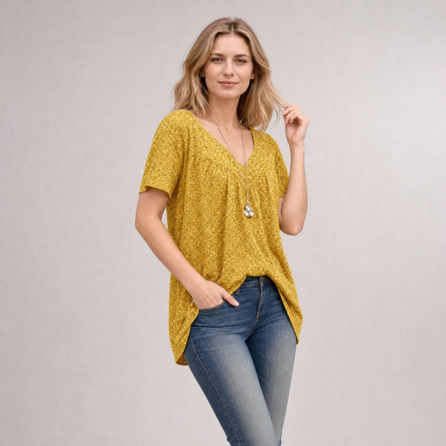[COMPRE 2 E LEVE 3] Blusa Lisboa™ em Viscose Premium com Decote em V