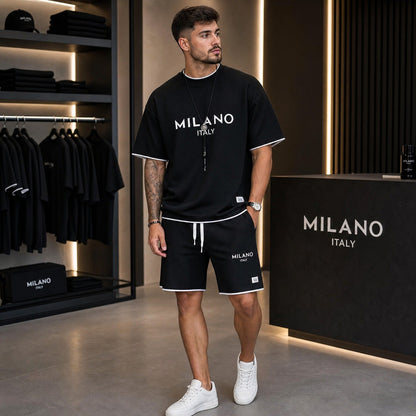 Conjunto Milano Italy™ com Estilo Street e Estampa Minimalista