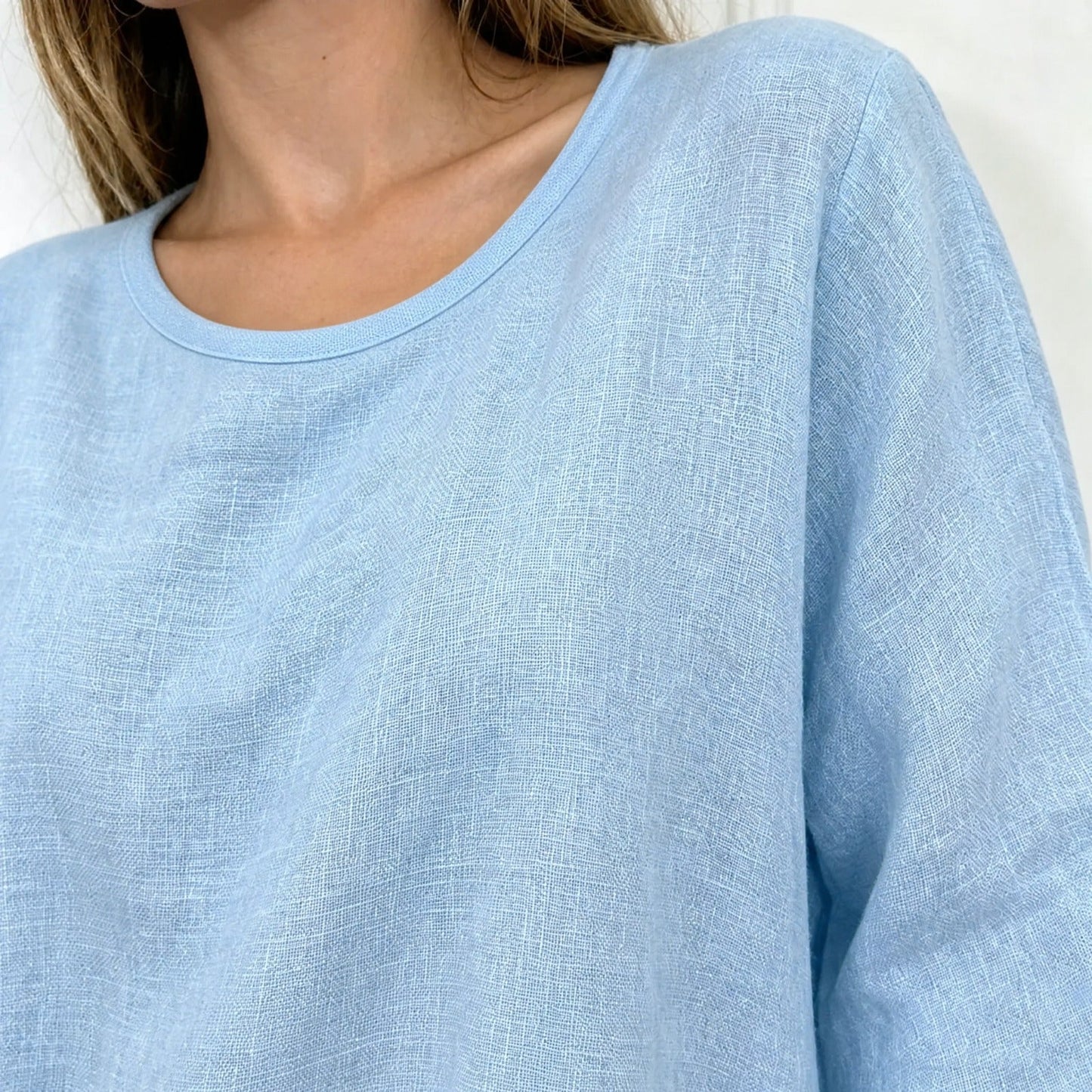 Conjunto Amara™ em Linho de Algodão com Blusa Oversized e Calça Pantalona