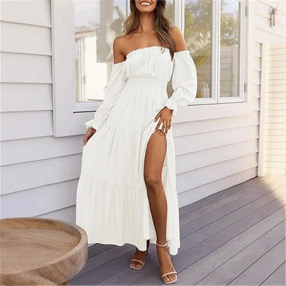 Vestido Ravienna™ Ombro a Ombro com Fluidez Sofisticada