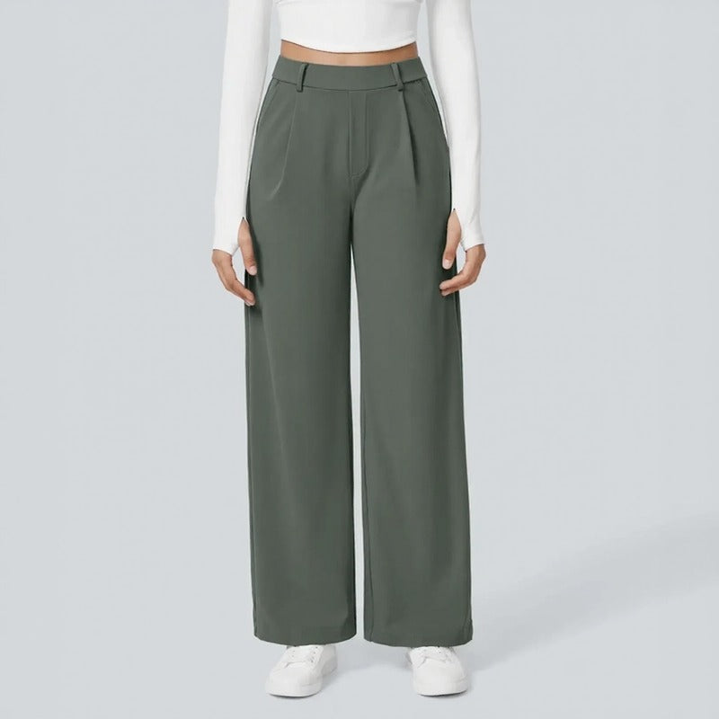 Calça Monarcelle™ Com Caimento Fluido e Visual Minimalista