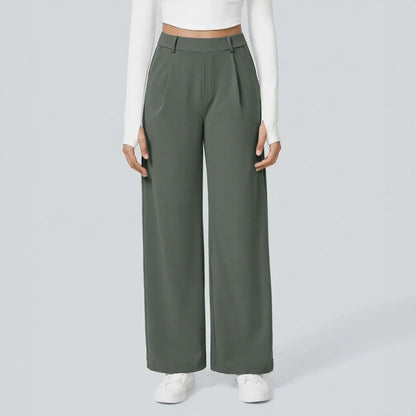 Calça Monarcelle™ Com Caimento Fluido e Visual Minimalista