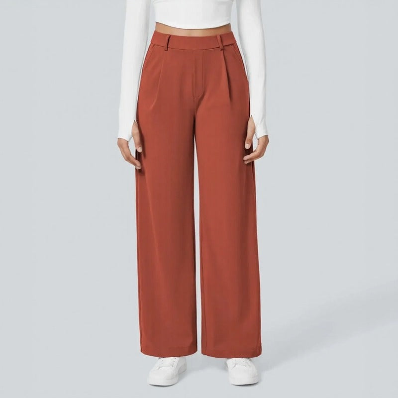 Calça Monarcelle™ Com Caimento Fluido e Visual Minimalista
