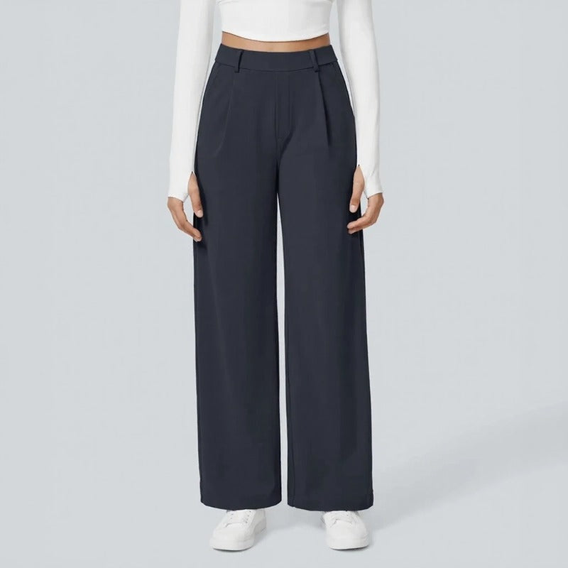 Calça Monarcelle™ Com Caimento Fluido e Visual Minimalista