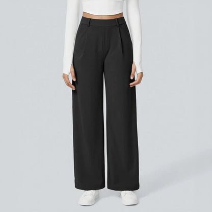 Calça Monarcelle™ Com Caimento Fluido e Visual Minimalista