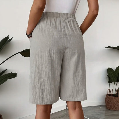 Shorts Saia Celenne™ em Linho de Algodão com Conforto Premium
