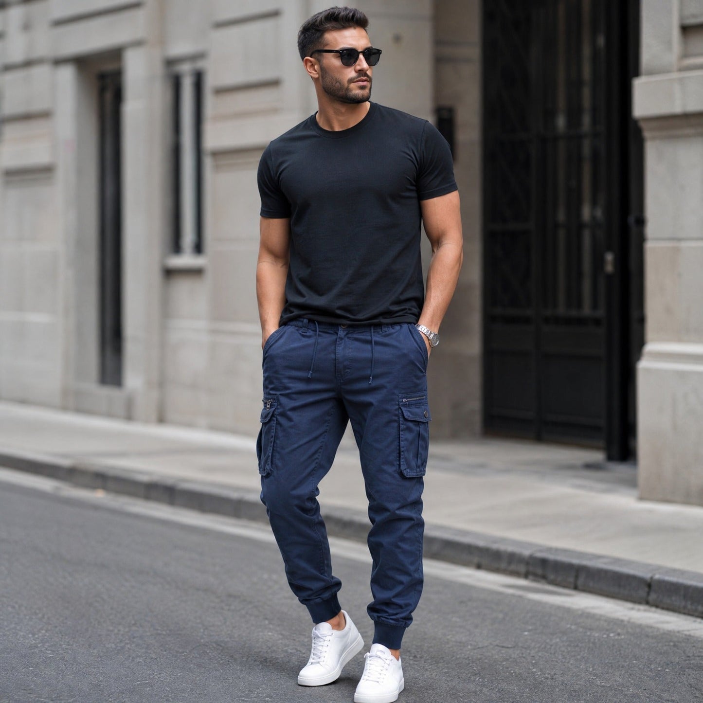 Calça Cargo Everest™ com Bolsos Utilitários e Barra Jogger