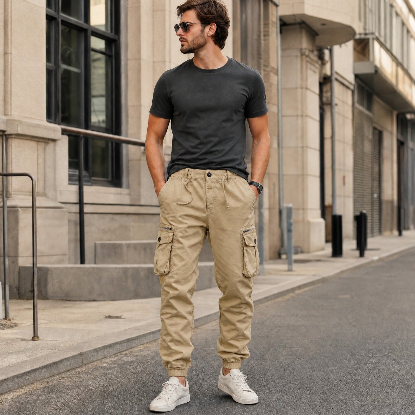 Calça Cargo Everest™ com Bolsos Utilitários e Barra Jogger