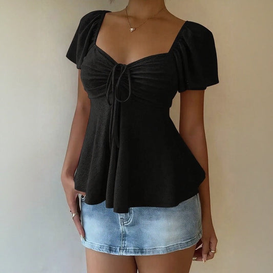 Blusa Fiorelle™ Com Franzido Delicado e Caimento Leve