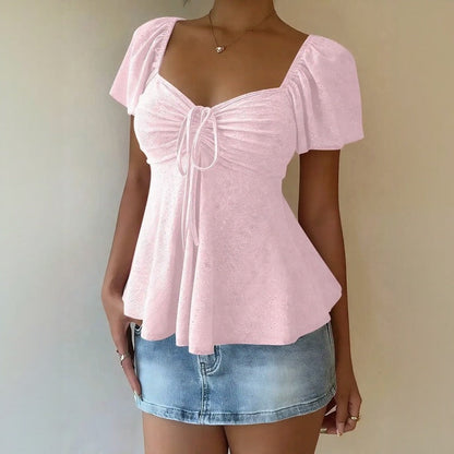 Blusa Fiorelle™ Com Franzido Delicado e Caimento Leve