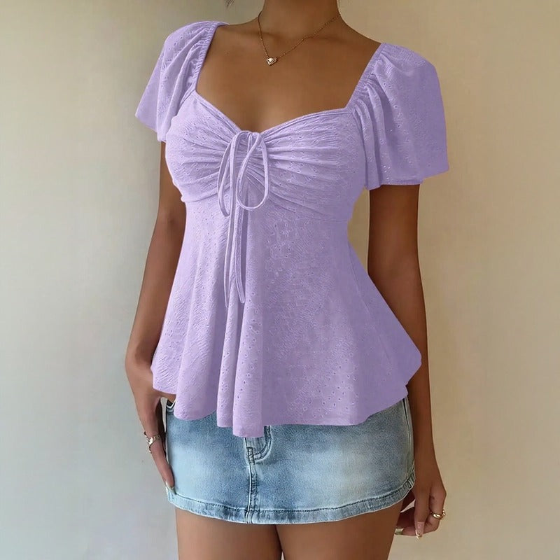 Blusa Fiorelle™ Com Franzido Delicado e Caimento Leve