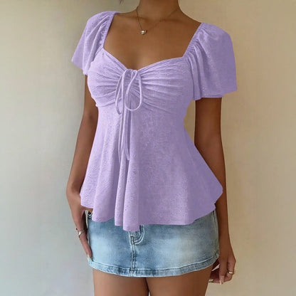 Blusa Fiorelle™ Com Franzido Delicado e Caimento Leve