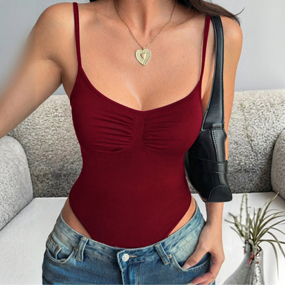[COMPRE 1 E LEVE 2] Body Ariella™ em Malha Premium com Franzido no Busto