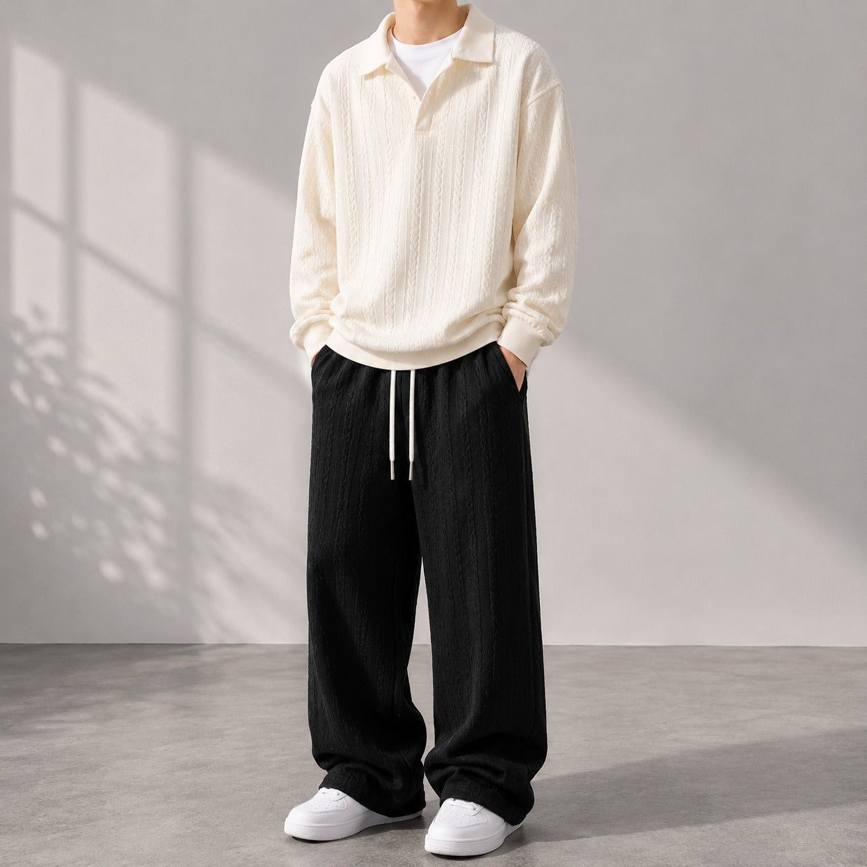 Conjunto Masculino Valdren™ 2 Peças em Malha Texturizada