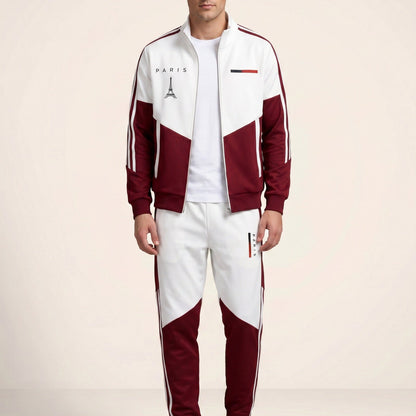 Conjunto Cassian Paris™ com Jaqueta de Gola Alta e Calça Jogger