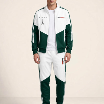 Conjunto Cassian Paris™ com Jaqueta de Gola Alta e Calça Jogger