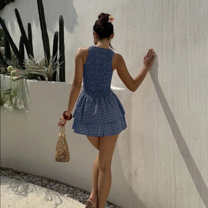 Vestido Bellamy™ com Corpo em Lastex e Saia em Camadas