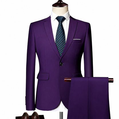 Conjunto Monaco Royal™ com Blazer de Alfaiataria Premium e Calça de Corte Slim