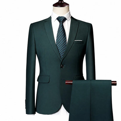 Conjunto Monaco Royal™ com Blazer de Alfaiataria Premium e Calça de Corte Slim