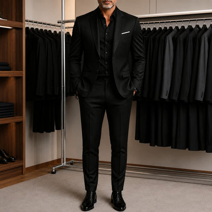 Conjunto Monaco Royal™ com Blazer de Alfaiataria Premium e Calça de Corte Slim
