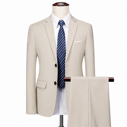 Conjunto Monaco Royal™ com Blazer de Alfaiataria Premium e Calça de Corte Slim