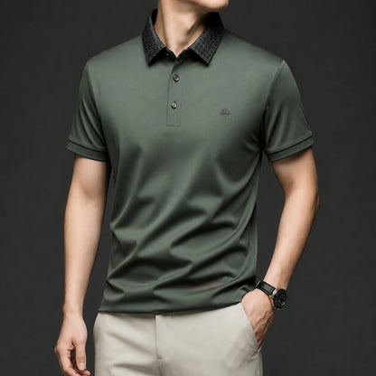 Camisa Polo Alviero™ com Gola Texturizada e Tecido Flexível