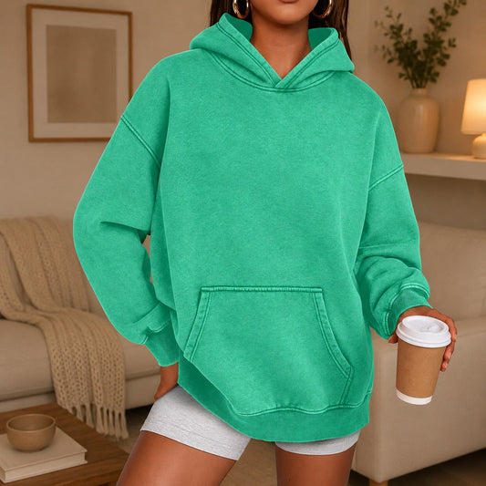Moletom Kaia™ com Estilo Oversized e Bolso Canguru