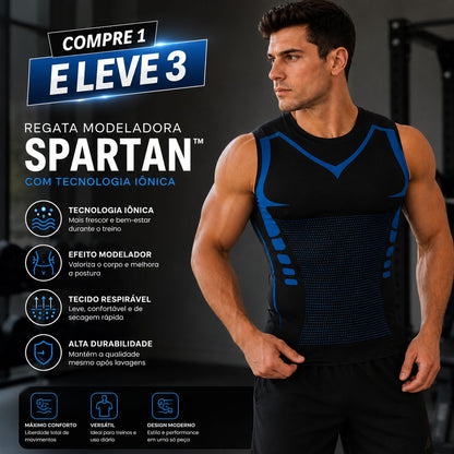 [COMPRE 1 E LEVE 3] Regata Modeladora Spartan™ com Compressão Anatômica, Caimento Ajustado e Malha Respirável / Desenvolvida Para Acompanhar Cada Movimento.