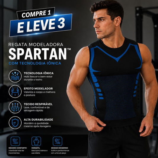 [COMPRE 1 E LEVE 3] Regata Modeladora Spartan™ com Compressão Anatômica, Caimento Ajustado e Malha Respirável / Desenvolvida Para Acompanhar Cada Movimento.