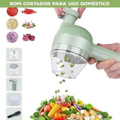 Cortador PrimeMix™ Elétrico com Função Autolimpante / Praticidade e Design para Cozinhas Inteligentes!