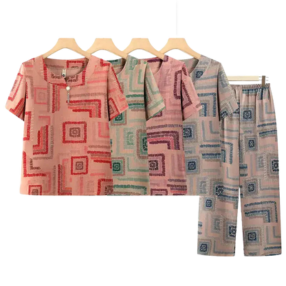 Conjunto Harmonia™ com Estampa Retrô-Chic / O Equilíbrio Perfeito Entre Estilo e Conforto Diário!