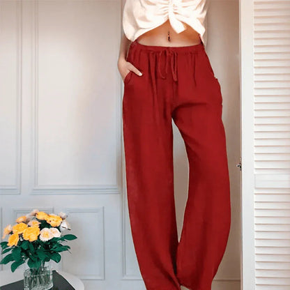 Calça Bruma™ em Linho de Algodão / Toque Suave, Caimento Livre e Estilo Natural!