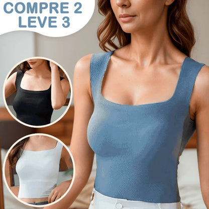 (Promoção Compre 2 e Leve 3) Blusinha Sutiā Amélie™ Sem Costura / Conforto e Estilo para Cada Ocasião!