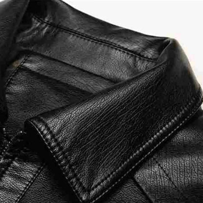 Jaqueta em Couro Manhattan™  Estilo Rider / Estilo e Conforto para os Dias Frios!
