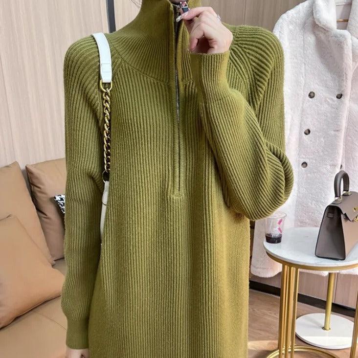 Vestido BellaMadame™ em Tricot Canelado / Conforto e Elegância para Todas as Ocasiões!