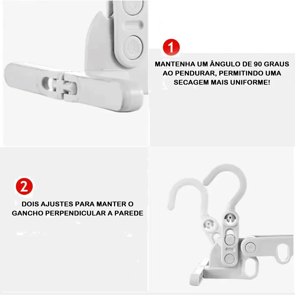 Kit com 4 Porta Cabides Móveis Modern Lar™ / Um Item Indispensável na Mala de Qualquer Viajante!!