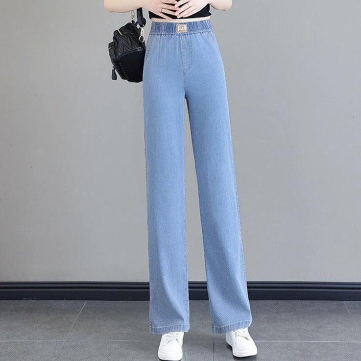 Calça Jeans Montpellier™ com Cós Alto Elástico/ A Mais Soltinha e Versátil do Mercado!