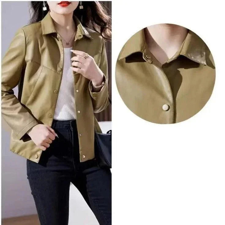 Jaqueta de Couro Donna Vintage: Elegância e Estilo Atemporal em Cada Detalhe!