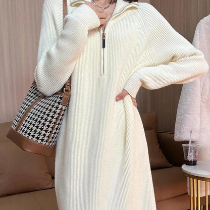 Vestido BellaMadame™ em Tricot Canelado / Conforto e Elegância para Todas as Ocasiões!