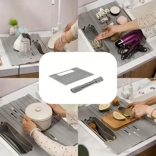 Esteira Multifuncional Modern House™ Dobrável / Organize Sua Cozinha com Praticidade e Versatilidade!