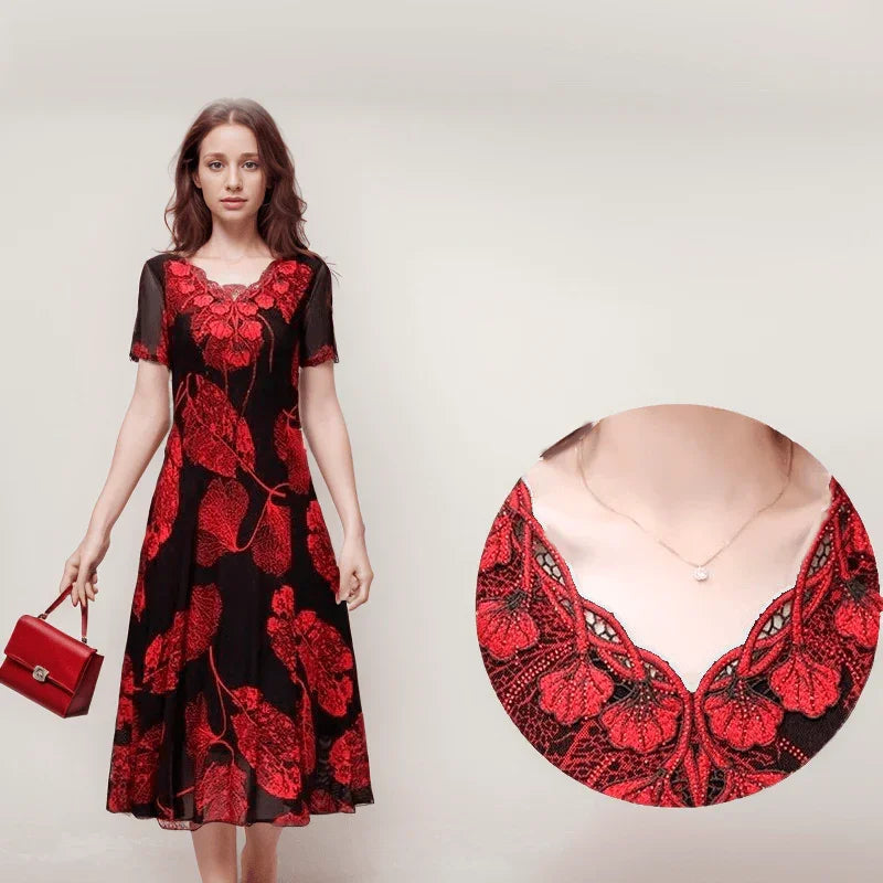 Vestido Vitória-Régia™ Essência Floral / A Harmonia Perfeita entre Conforto e Sofisticação!