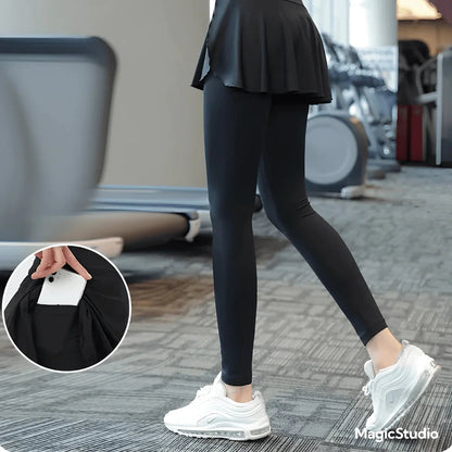 Legging Saia Athletica™ com Cintura Super Elástica e Bolso Traseiro /  Estilo, Conforto e Performance para o Seu Treino!