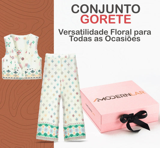 Conjunto Gorete: Versatilidade Floral para Todas as Ocasiões