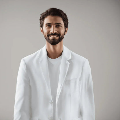 Blazer de Linho Klaus™ com Acabamento Premium / Elegância Respirável em Linho Fino e Algodão